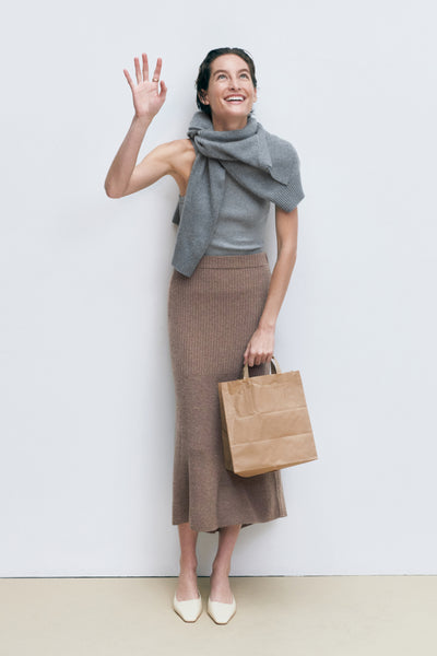 Premium Cashmere Sweater Skirt - The Megaluxe - AYR