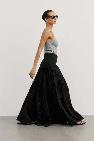 スカート Cotton Dramatic Gather SK Premium Cupro Maxi Skirt - The Dramatics - AYR