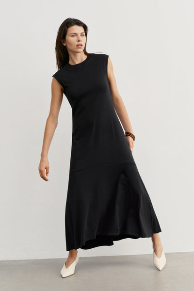 Premium Cotton Sleeveless Knit Dress - The Elixir - AYR Black / M