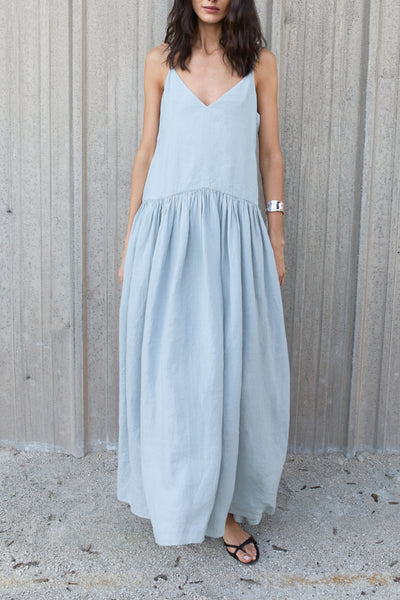 Premium Women's Sleeveless Irish Linen Maxi Dress - The Hydro