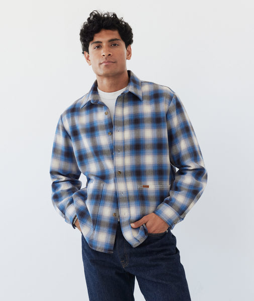 Long Sleeve Stonewashed Portuguese Unbrushed Flannel Shirt Jacket