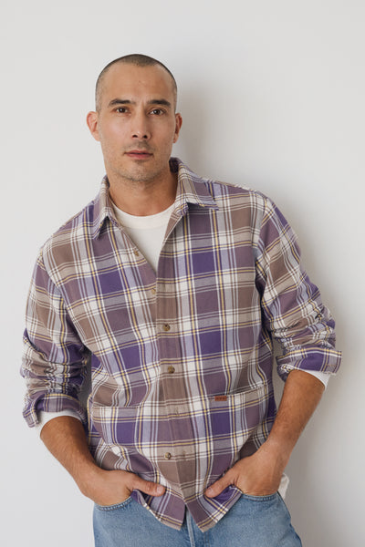 Long Sleeve Stonewashed Portuguese Unbrushed Flannel Shirt Jacket