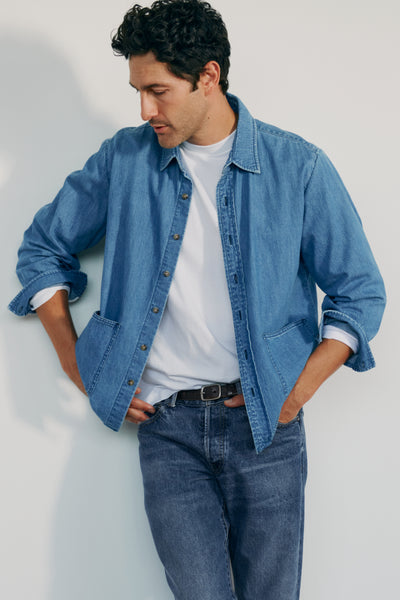 Long Sleeve 100% Cotton Shirt Jacket