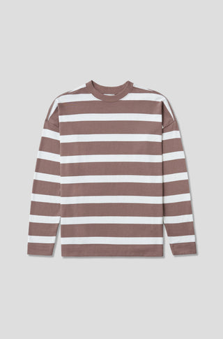 The Early Mornings Tee – Shiitake stripe