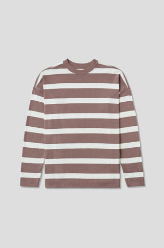 The Early Mornings Tee – Shiitake stripe