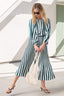 The Who's She (Final Sale)  – Glass Green Regatta Stripe