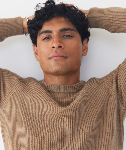 Ribbed Extra Fine Italian Merino Wool Sweater