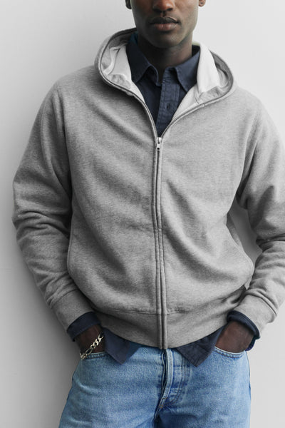 French Loopback Terry Sweatshirt with Zipper