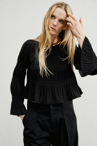 Women's Premium Cropped Peplum Top from AYR - $225