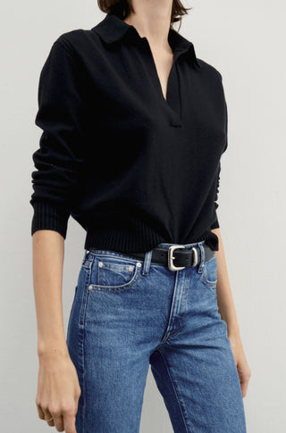 The Cashmere Polo – Black