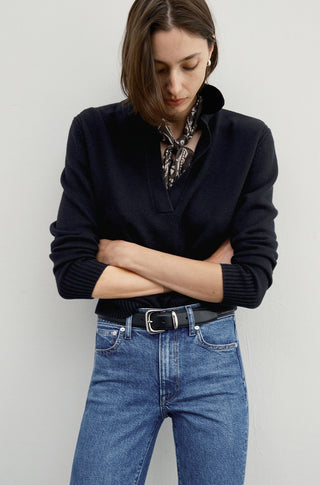 The Cashmere Polo – Black