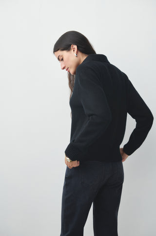 The Cashmere Polo – Black