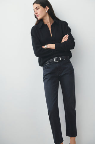 The Cashmere Polo – Black