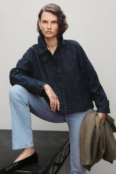 Premium Cropped Denim Jacket