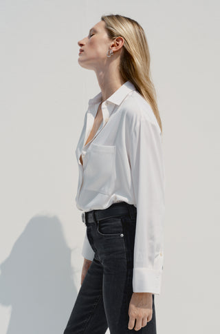 The Deep End – Soft white heavy silk