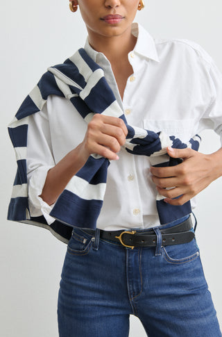 The Early Mornings Tee – Baltic stripe