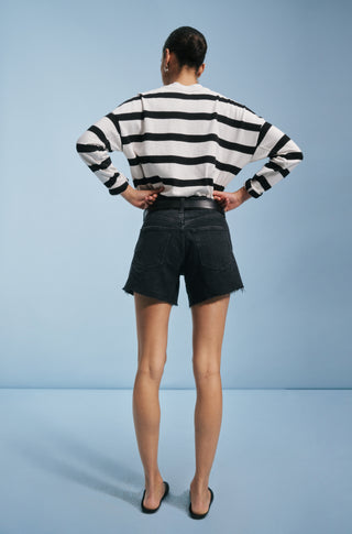 The Early Mornings Tee – Magpie stripe