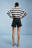 The Early Mornings Tee  – Magpie Stripe
