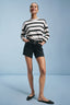The Early Mornings Tee  – Magpie Stripe