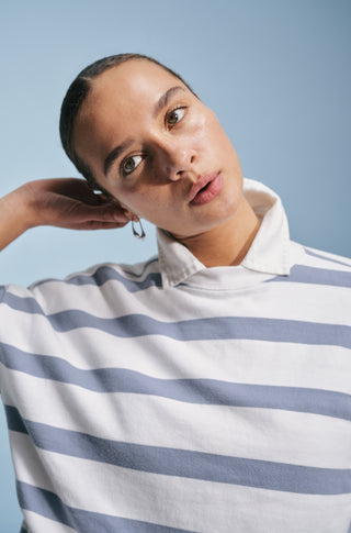 The Early Mornings Tee – Overcast stripe