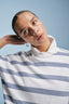 The Early Mornings Tee  – Overcast Stripe