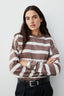 The Early Mornings Tee  – Shiitake Stripe