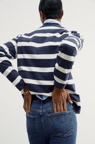 The Early Mornings Tee – Baltic stripe