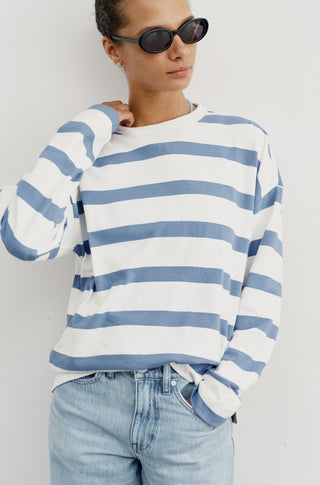 The Early Mornings Tee – Overcast stripe