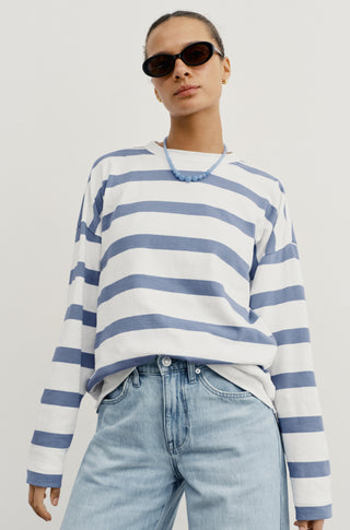 The Early Mornings Tee – Overcast stripe