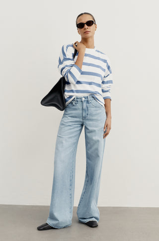 The Early Mornings Tee – Overcast stripe