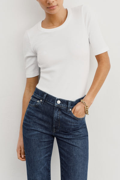 Premium Womens Pima Cotton Ribbed T from AYR - $98