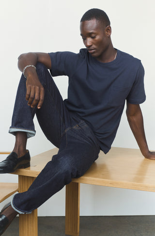 The Heavy Pocket T – Vintage navy