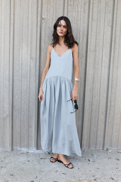 Premium Women's Sleeveless Irish Linen Maxi Dress