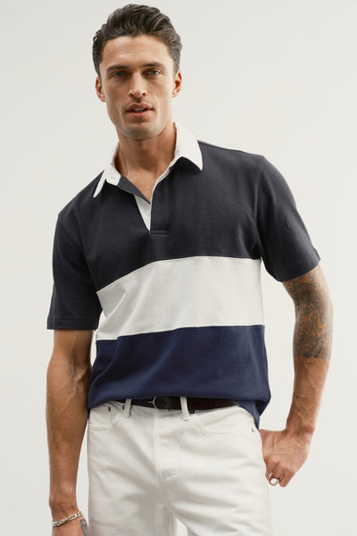Premium Men's Short Sleeve Peruvian Cotton Rugby from AYR - $145