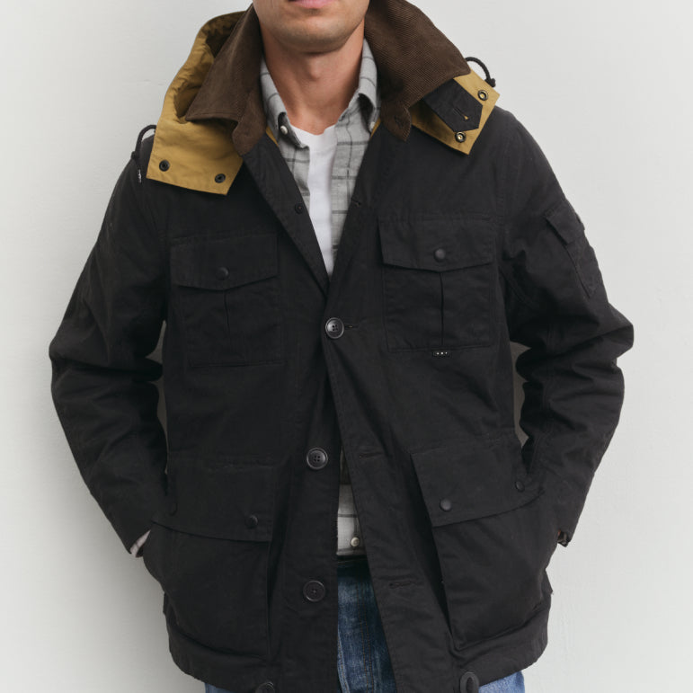 Classic Bomber Jacket in Cotton Twill Chino and Weatherproof