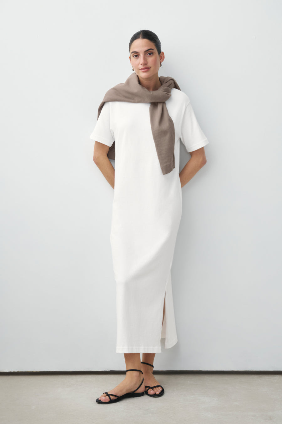 Heavyweight Cotton Crewneck Tee Dress - The Practice Dress