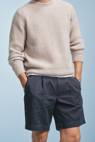 Italian Cotton Linen Twill Garment Dyed Shorts