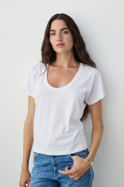 Lightweight Pima Cotton Scoop Neck Tee