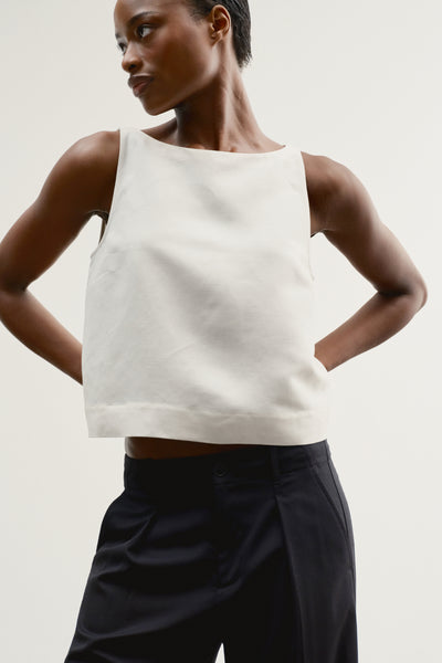 Premium Silk Linen Boatneck Top from AYR - $185