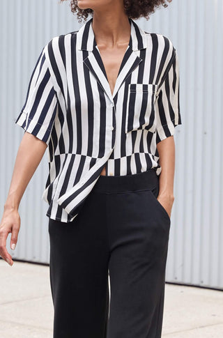 The Pool Boy (Final Sale) – Black regatta stripe