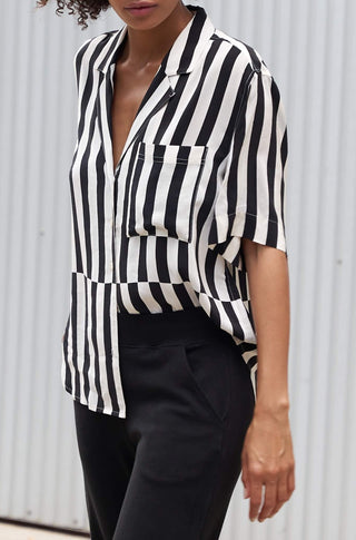 The Pool Boy (Final Sale) – Black regatta stripe