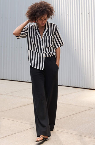 The Pool Boy (Final Sale) – Black regatta stripe