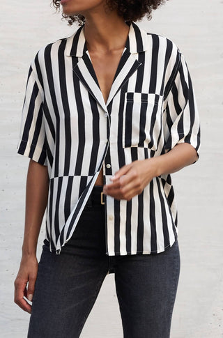 The Pool Boy (Final Sale) – Black regatta stripe